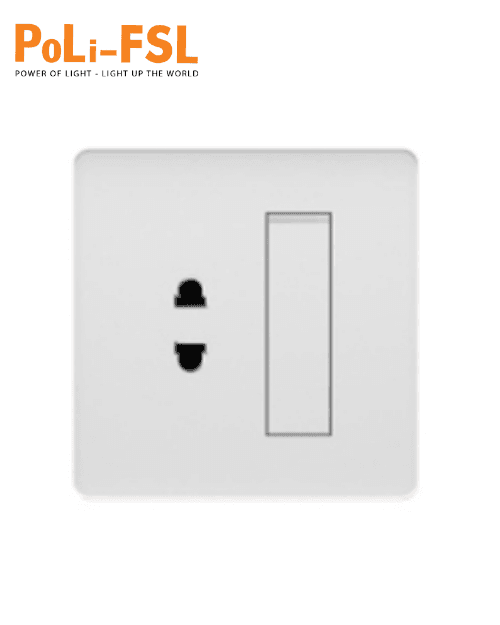 Công tắc đơn & ổ cắm 2 chân FSL PLU3-023